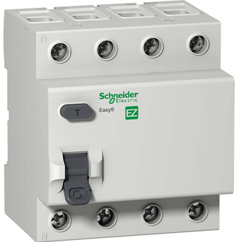 Дифференциальный выключатель Schneider Electric (УЗО) EASY 9 4P 40A 30мА АС 4,5 кА - Электрика, НВА - Модульное оборудование - Дифференциальные автоматы - . Магазин оборудования для автономного и резервного электропитания Ekosolar.ru в Саратове