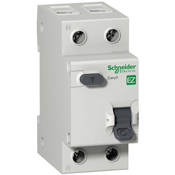 Дифференциальный автоматический выключатель Schneider Electric EASY 9 1P+N 10А 30мА C AC 4,5 кА - Электрика, НВА - Модульное оборудование - Дифференциальные автоматы - . Магазин оборудования для автономного и резервного электропитания Ekosolar.ru в Саратове