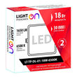 Светильник LightPhenomenON Downlight LT-TP-DL-01-18W-6500K встраиваемый квадратный 170х170 LED - Светильники - Светильники DOWNLIGHT - . Магазин оборудования для автономного и резервного электропитания Ekosolar.ru в Саратове