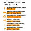 ИБП для котла Энергия Гарант 1000 + Аккумулятор Grid 100 Ah 12 v (600Вт - 91мин) - ИБП и АКБ - ИБП для котлов - . Магазин оборудования для автономного и резервного электропитания Ekosolar.ru в Саратове